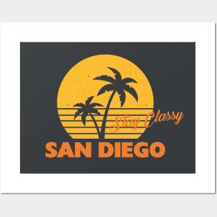 Stay Classy San Diego - vintage sunset design Posters and Art